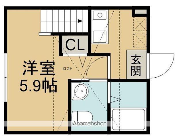 クレール霞(1K/1階)の間取り写真