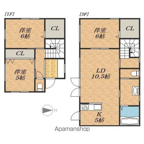 根室本線 帯広駅 バス乗車時間:16分 春駒通13条バス停で下車 徒歩1分 2階建 築7年(3LDK)の間取り写真