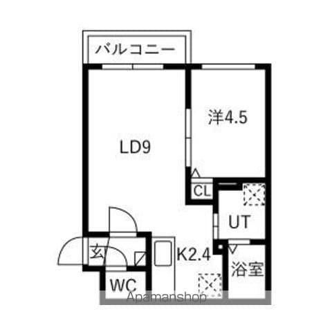 プリリアコア(1LDK/3階)の間取り写真