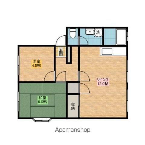 BCASA鹿島神宮RE-BORN(2LDK/2階)の間取り写真