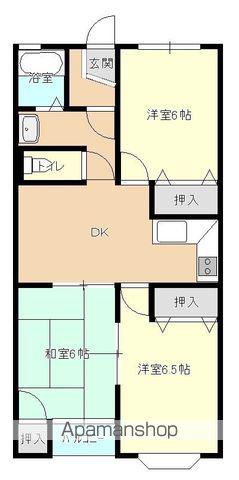コーポ中屋敷B(3DK/2階)の間取り写真
