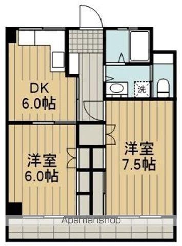 クレールOS(2DK/3階)の間取り写真