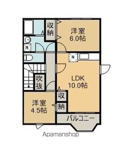 CENTURY21(2LDK/2階)の間取り写真
