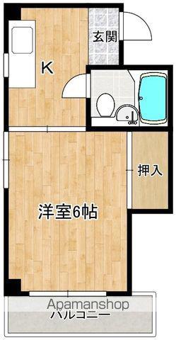 イヌイビル(1K/3階)の間取り写真