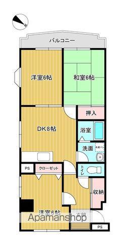 第二キャビンKATO(3DK/4階)の間取り写真