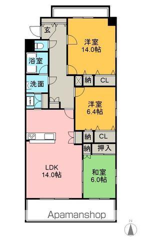 キャッスルハイツ知多半田駅前(3LDK/2階)の間取り写真
