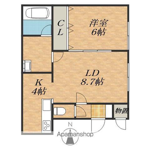 東8南22マンション(1LDK/1階)の間取り写真