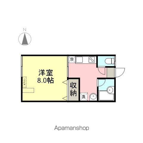 ヨシケンハイツB(1K/1階)の間取り写真