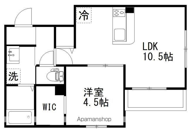 MERCURY船橋(1LDK/2階)の間取り写真