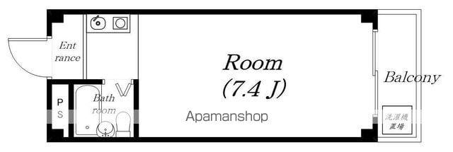 ベルシャトーむらじ(ワンルーム/4階)の間取り写真