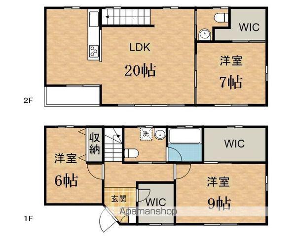 京王電鉄相模原線 京王堀之内駅 徒歩12分 2階建 築24年(3LDK)の間取り写真