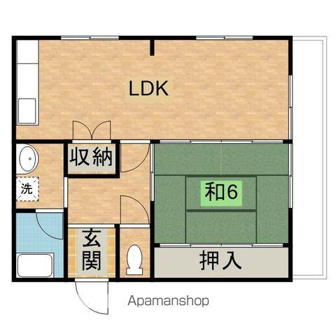 HILLS HAYA(1LDK/2階)の間取り写真