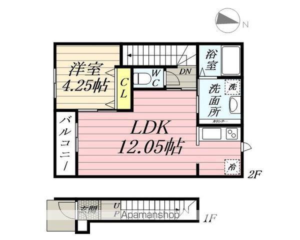 コンフィデンス白岡(1LDK/2階)の間取り写真