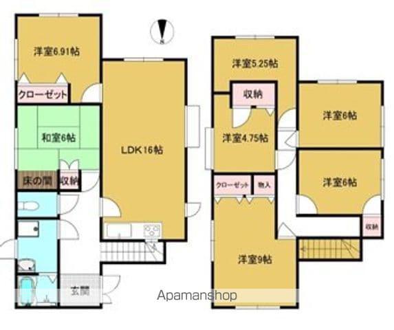 草津線 貴生川駅 バス乗車時間:23分 菅谷南バス停で下車 徒歩9分 2階建 築37年(7LDK)の間取り写真