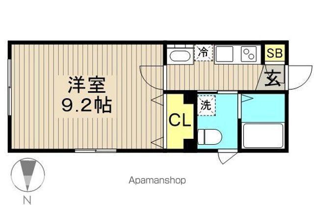 パインヒル18(1K/2階)の間取り写真