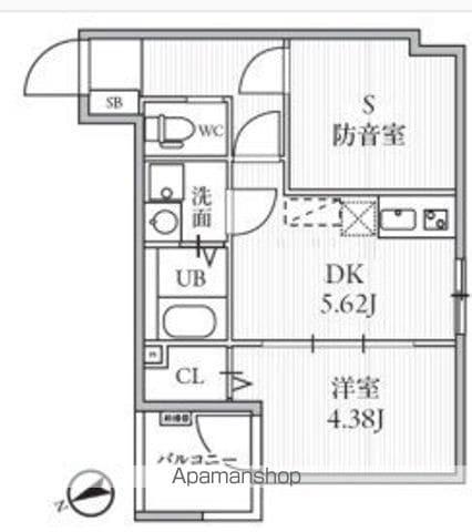 T'S CUORE MUSE落合南長崎(ワンルーム/3階)の間取り写真