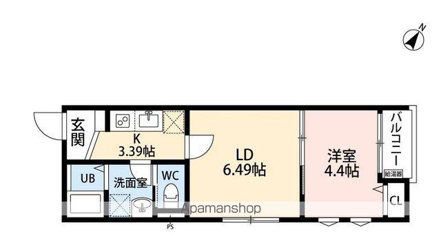 立川セイワレジデンス3(1LDK/3階)の間取り写真