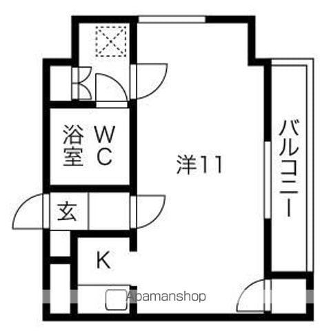 セピア大濠(1K/7階)の間取り写真