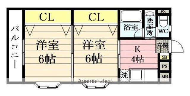 ヒロ・レジデンス柏木(2K/3階)の間取り写真