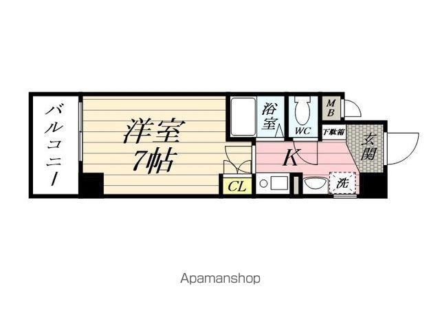 アヴァンツァーレ横浜子安(1K/6階)の間取り写真