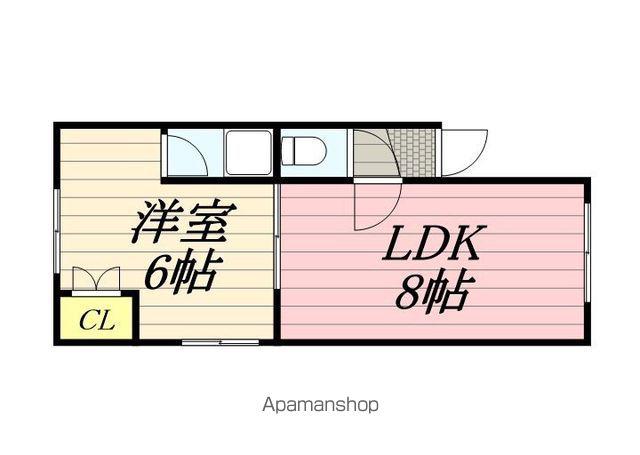 豊泉ハウス(1LDK/1階)の間取り写真