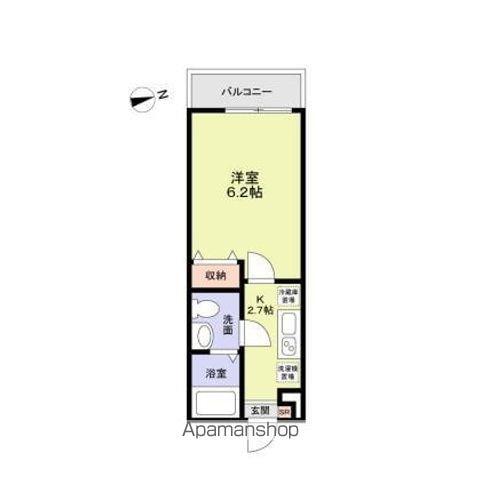 RAYS MATSUDO(1K/2階)の間取り写真