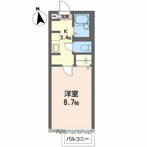 ラフォーレ・N・C(1K/2階)の間取り写真