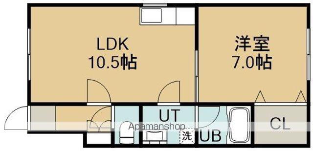 エクレールⅡ(1LDK/4階)の間取り写真