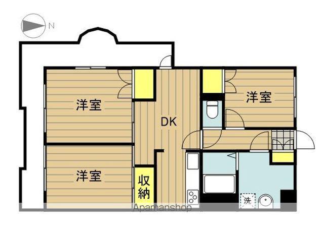 ヴィラエスティナ2(3DK/2階)の間取り写真