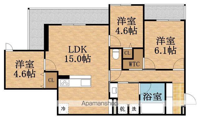 ライジング・ヒルズ・2(3LDK/2階)の間取り写真