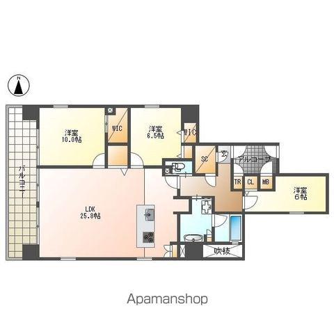 MS ARK HISAYA-ODORI(3LDK/12階)の間取り写真