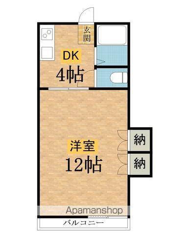 ハイム田中(1K/3階)の間取り写真