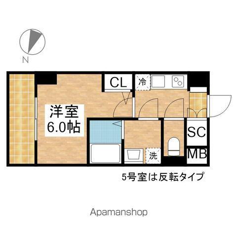 ディアレイシャス東別院Ⅳ(1K/14階)の間取り写真