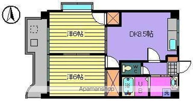 サザンコートV(2DK/6階)の間取り写真