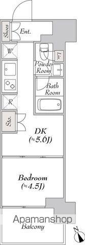 ウエリスアーバン水天宮前(1DK/12階)の間取り写真