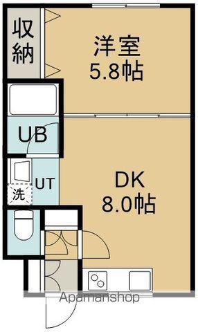グロリアハイツ深堀(1DK/3階)の間取り写真