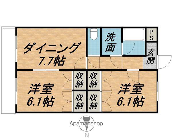 エトワールコスモ(2DK/2階)の間取り写真