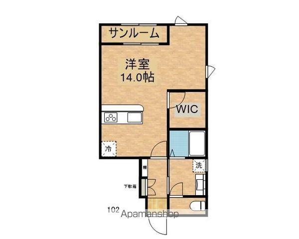 トムテ6号館(1LDK/1階)の間取り写真