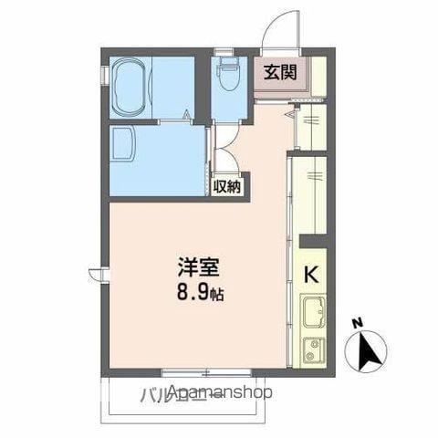 ルミエールK(1K/1階)の間取り写真