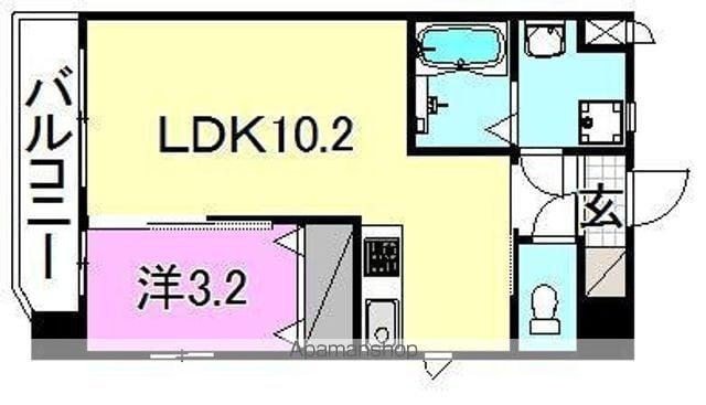 MAYFAIR鉄砲町PREMIUM(1LDK/3階)の間取り写真