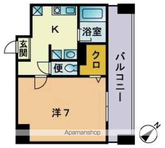 ジェイホーマー西新(1K/5階)の間取り写真