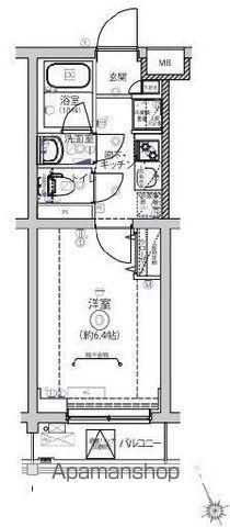 ベルシード横濱南太田Ⅱ(1K/3階)の間取り写真