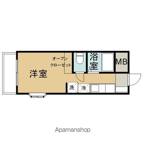 シレネコーポ(1K/1階)の間取り写真