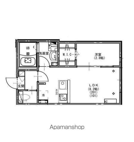 KEIAI RESIDENCE 新柏Ⅲ(1LDK/1階)の間取り写真