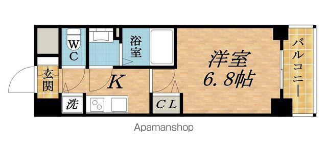 プレサンス塚本グランゲート(1K/10階)の間取り写真