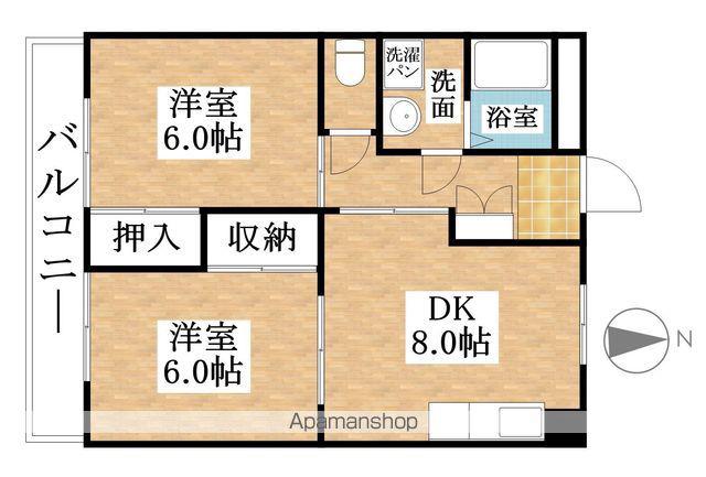 グレース犬山Ⅰ(2DK/1階)の間取り写真