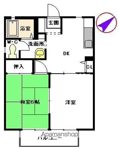 アネックス新小路(2DK/1階)の間取り写真