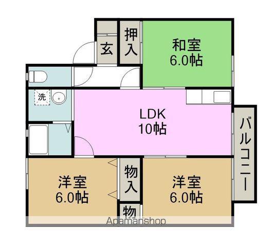 パークサイドエクセル(3LDK/2階)の間取り写真