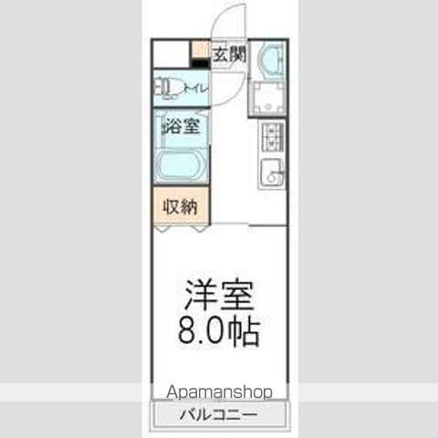 キャトルメゾン(1K/2階)の間取り写真