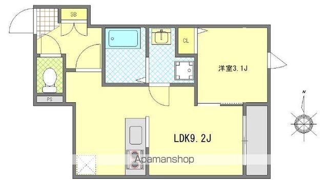 MONOLITH錦糸町(1LDK/2階)の間取り写真